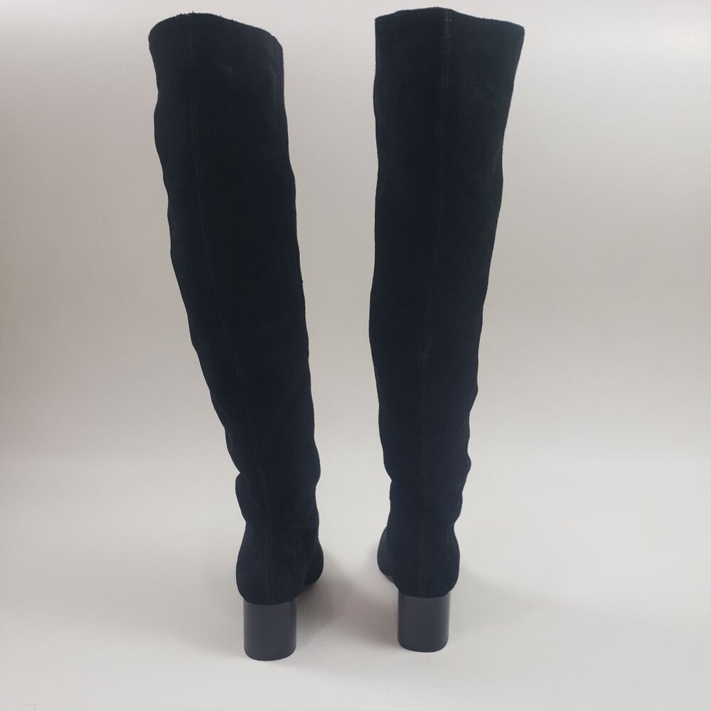 Madewell The Sylvia Over-The-Knee Boot In Suede Women 5.5M True Black Block Heel - Picture 3 of 15